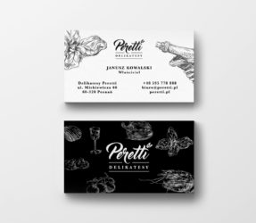 Design of business cards for italian shop