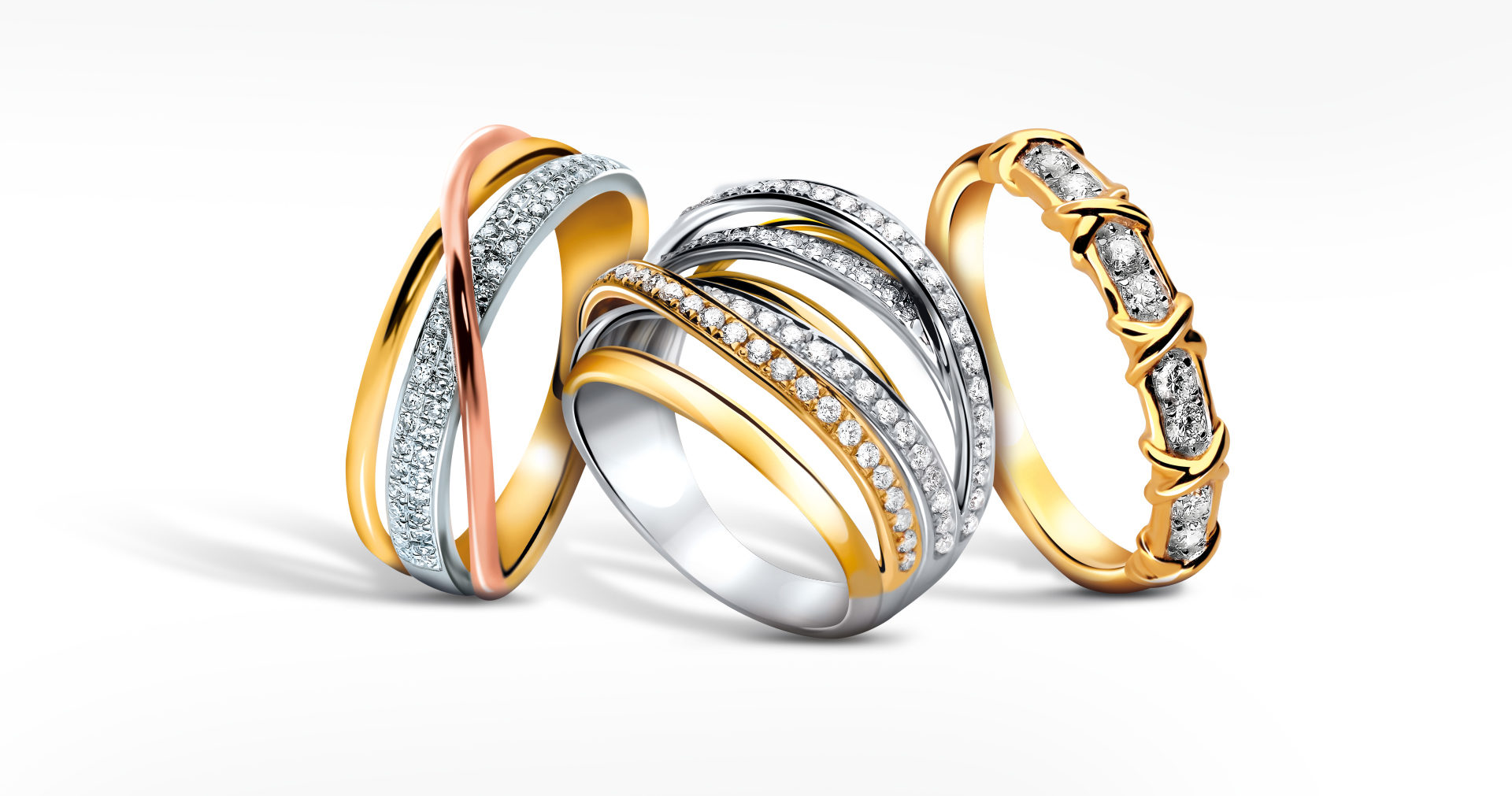 Three diamond rings